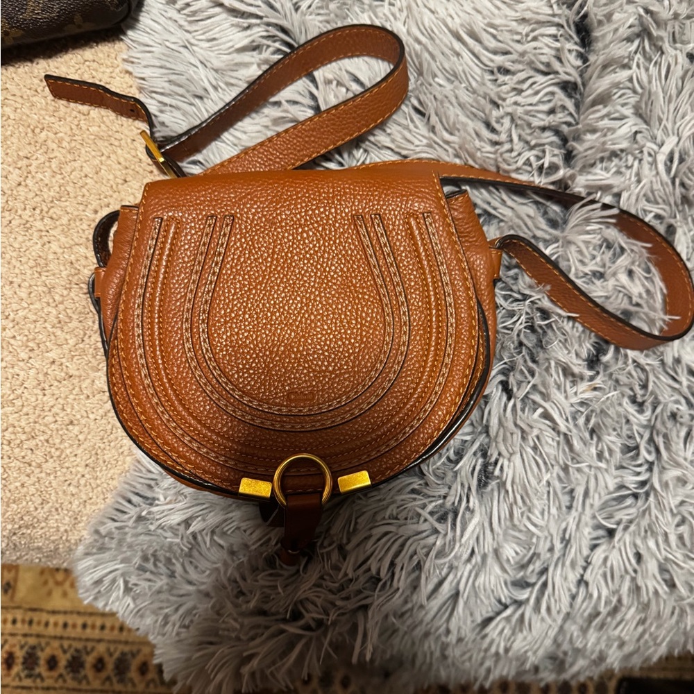 Brown Leather Saddle Bag